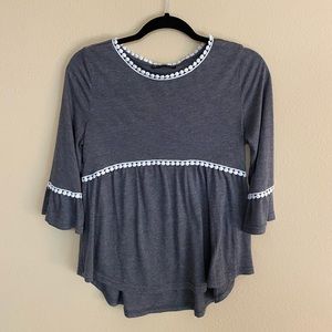 Cute SHEIN grey top with white detail